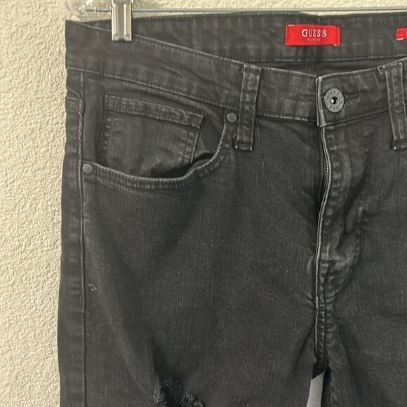 GUESS Modern Halsted Fit Mens Black Jeans - Picture 2 of 13